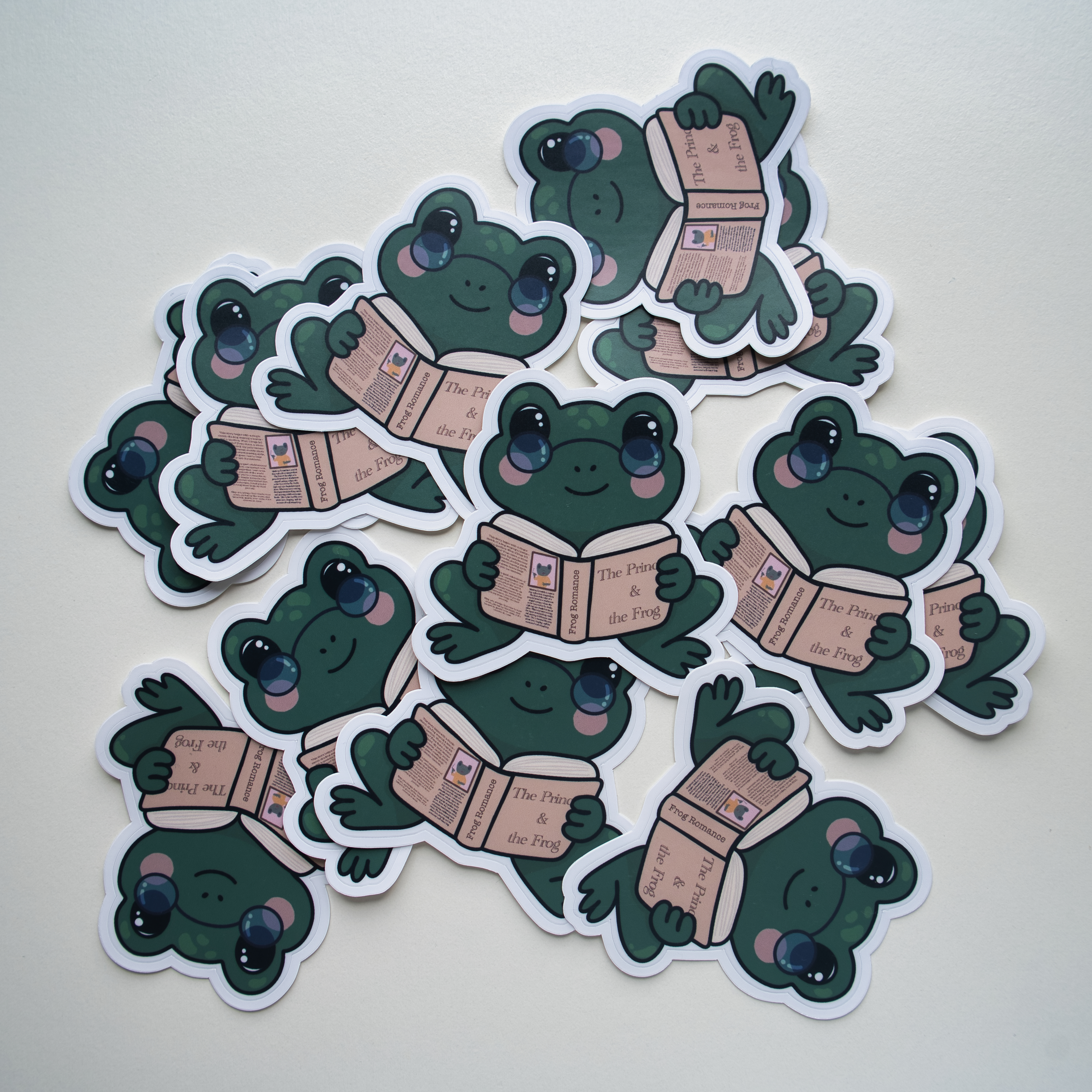 Reading Frog Sticker