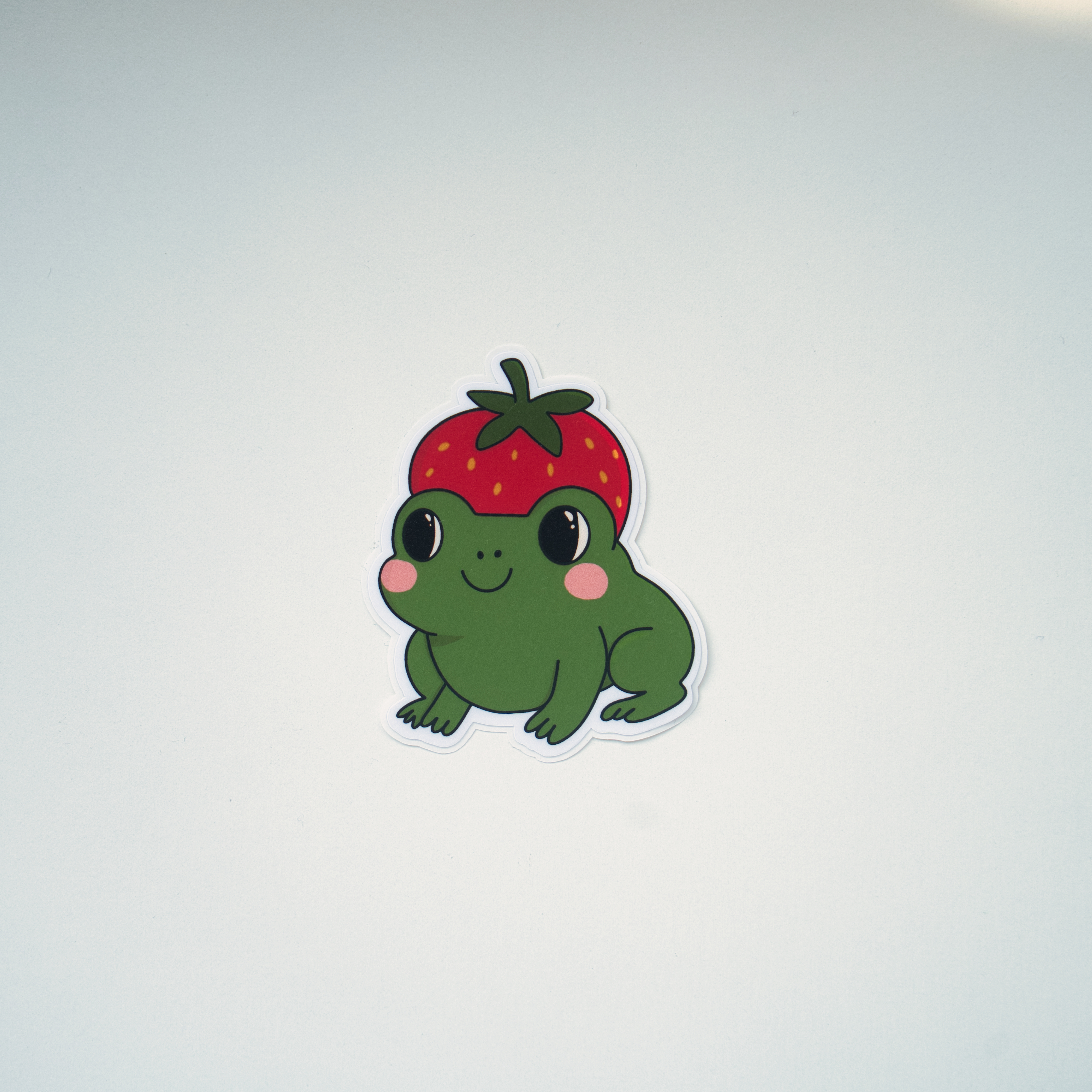 Cute Strawberry Frog Sticker
