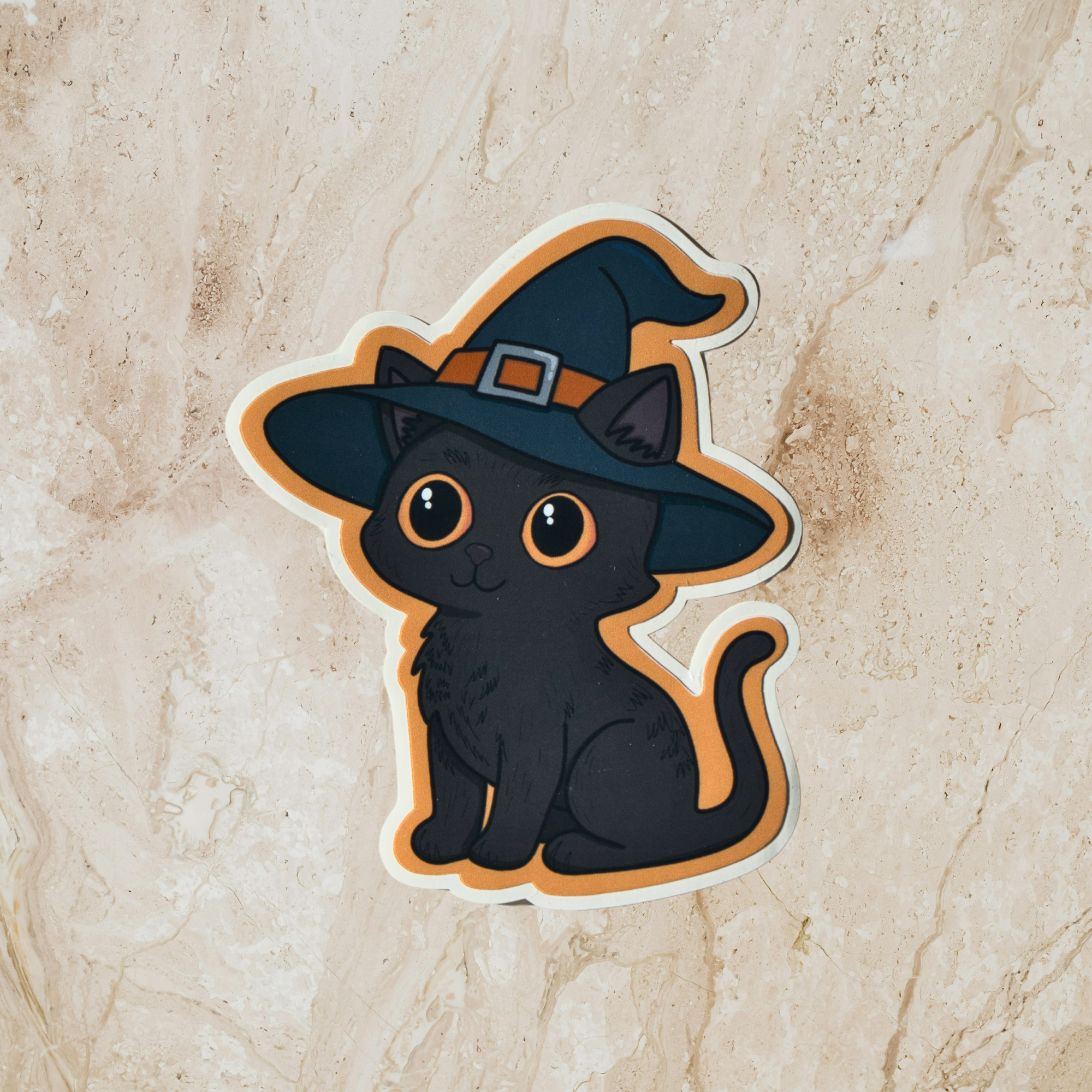 Witchy Cat Vinyl Sticker