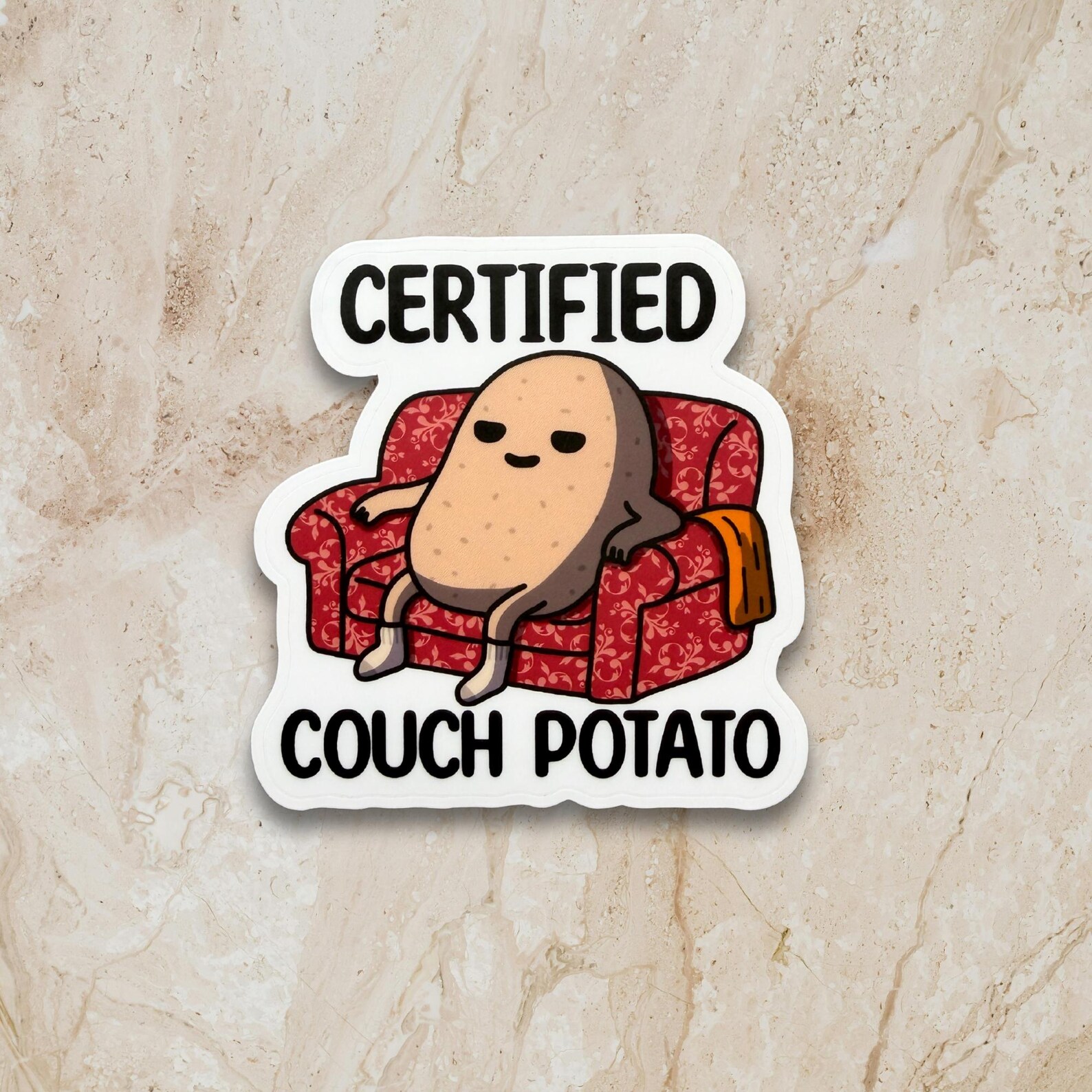Certified Couch Potato Sticker