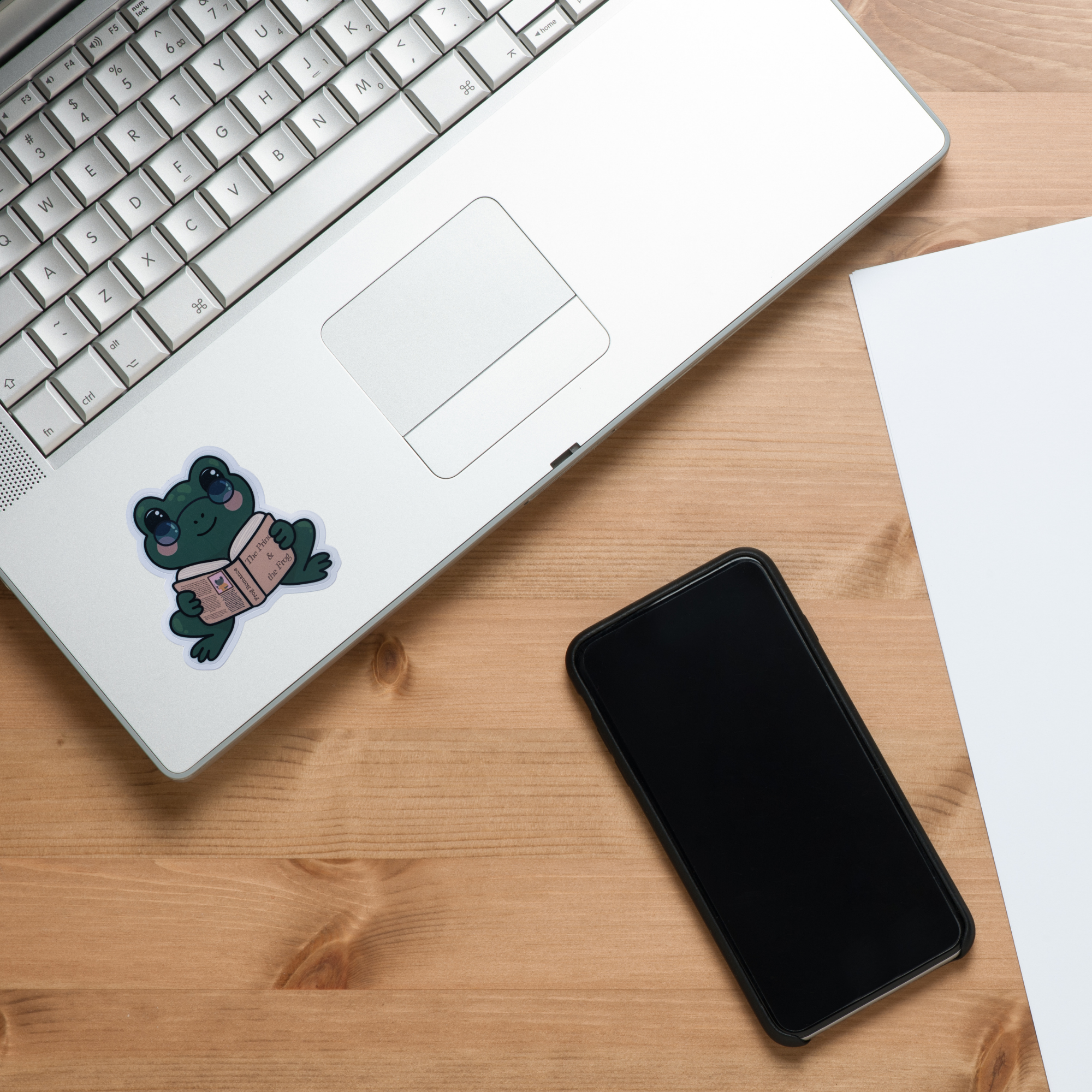 Reading Frog Sticker