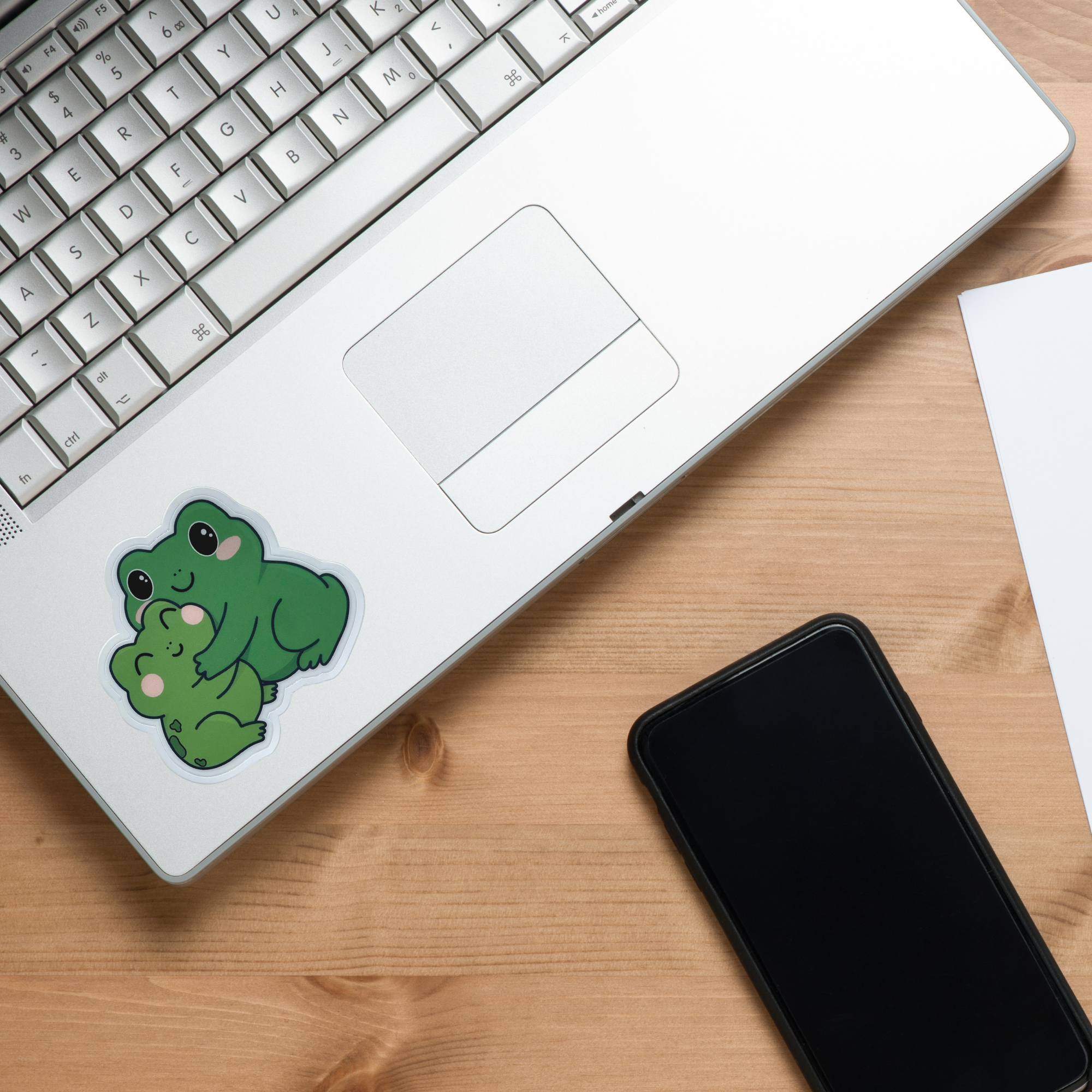 Cute Frog Hug Sticker