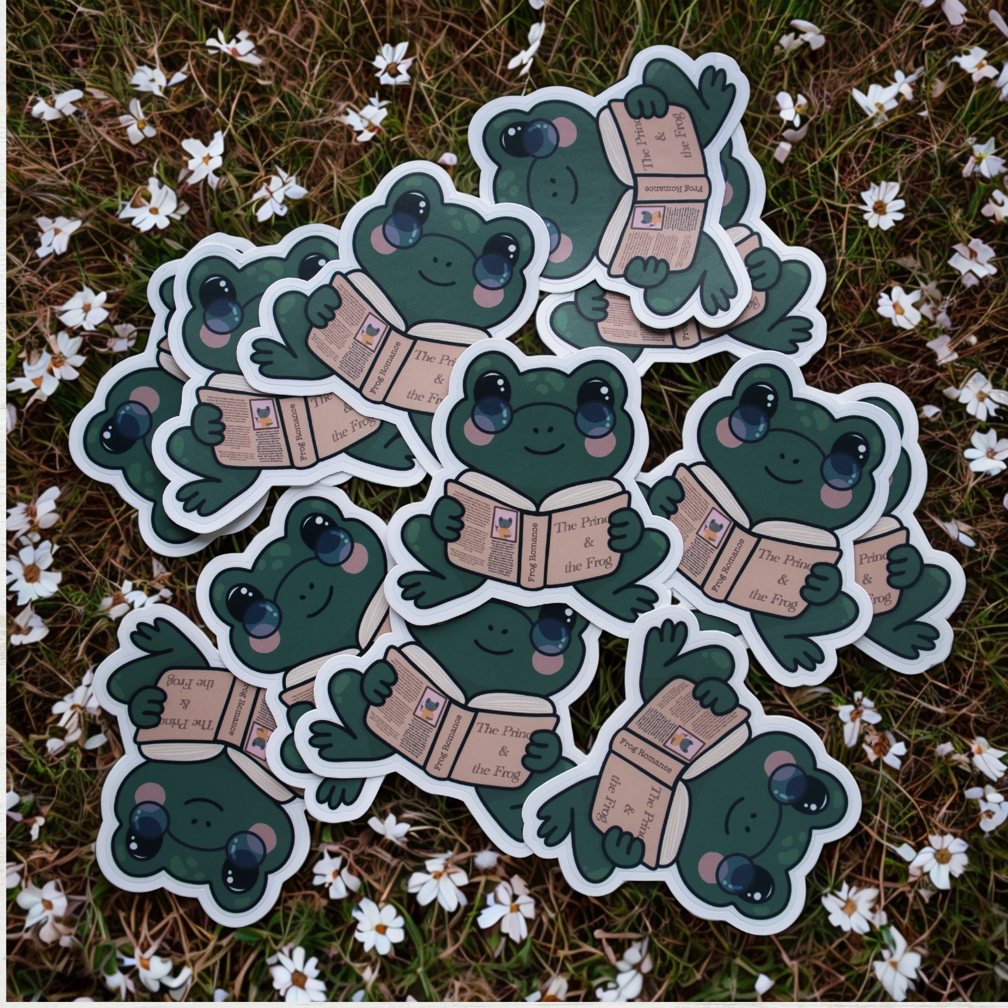 Reading Frog Sticker