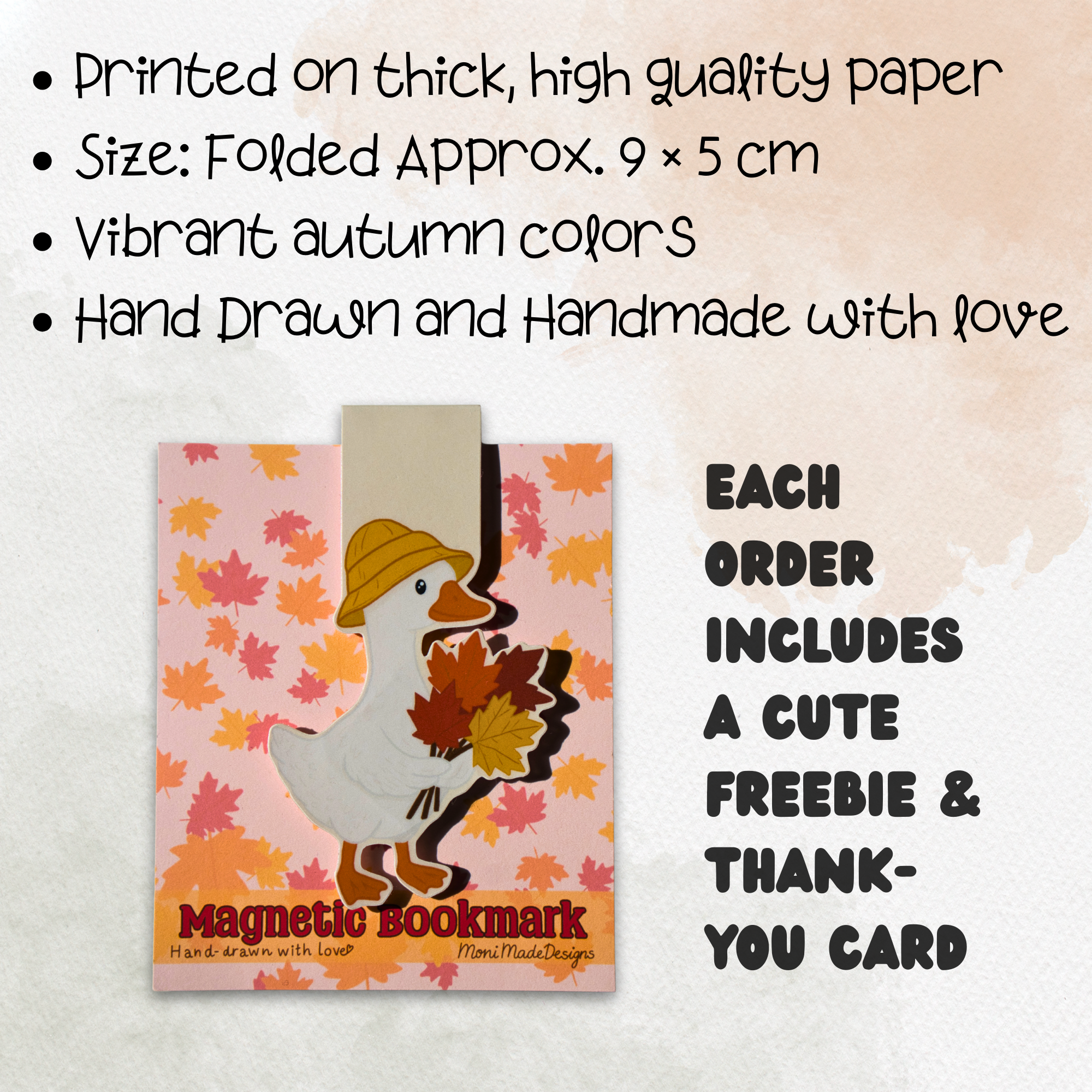 Autumn Goose Magnetic Bookmark