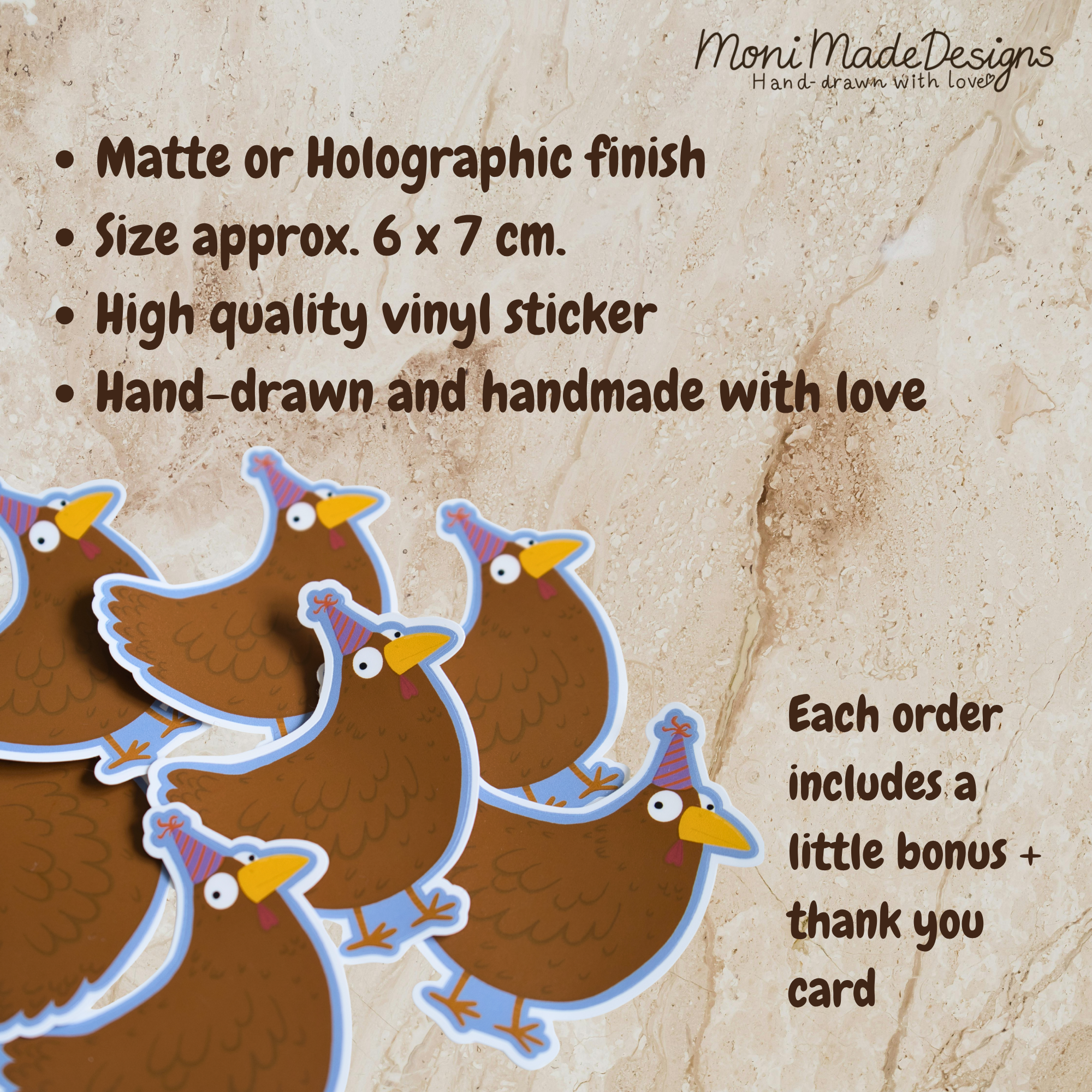 Funny Party Hen Sticker