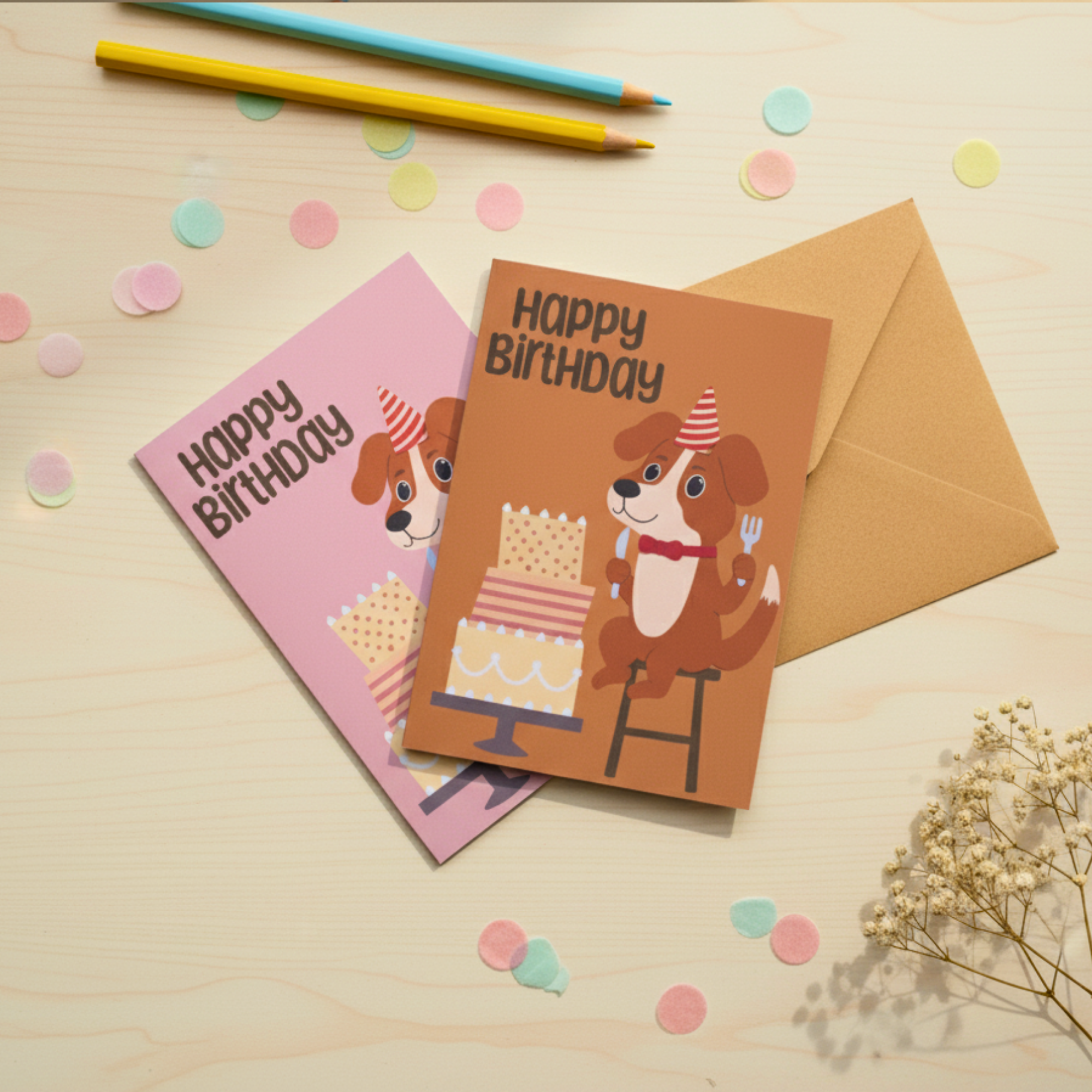 Cute Dog Birthday Card