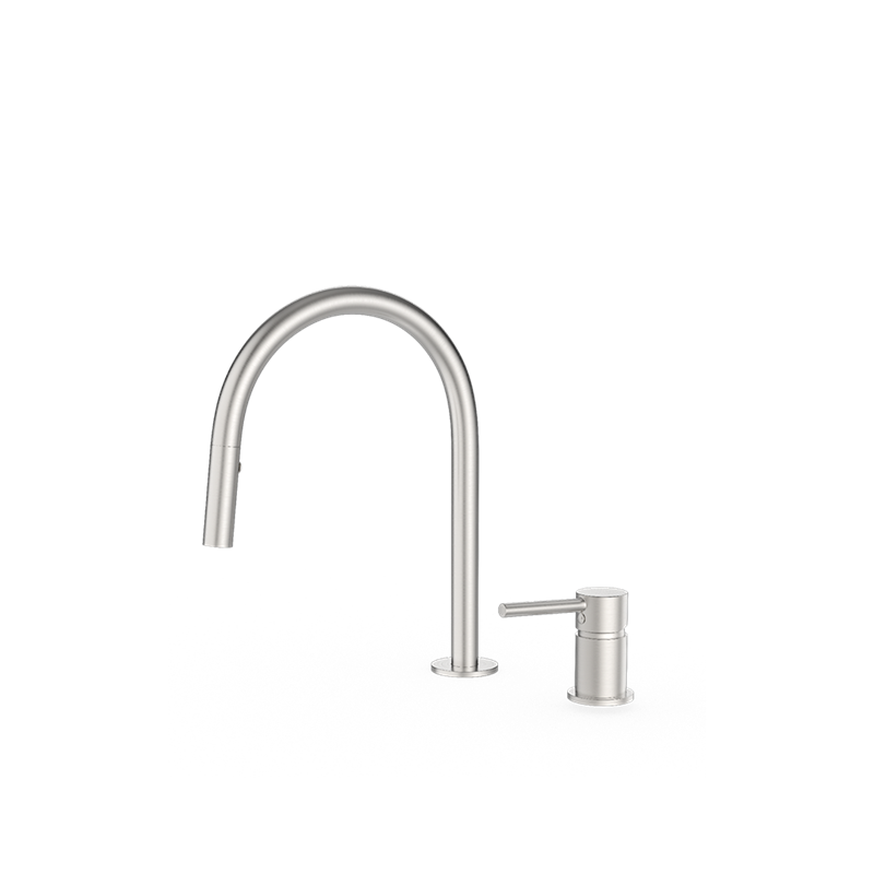 Brass split pull faucet