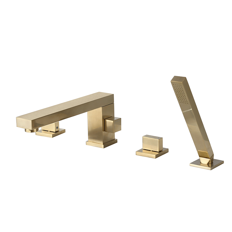 Modern Gold Bathroom Bathtub Faucet Set