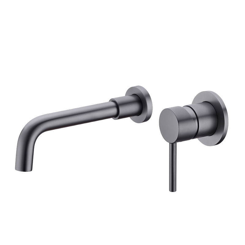 Wall-mounted rose gold faucet grey