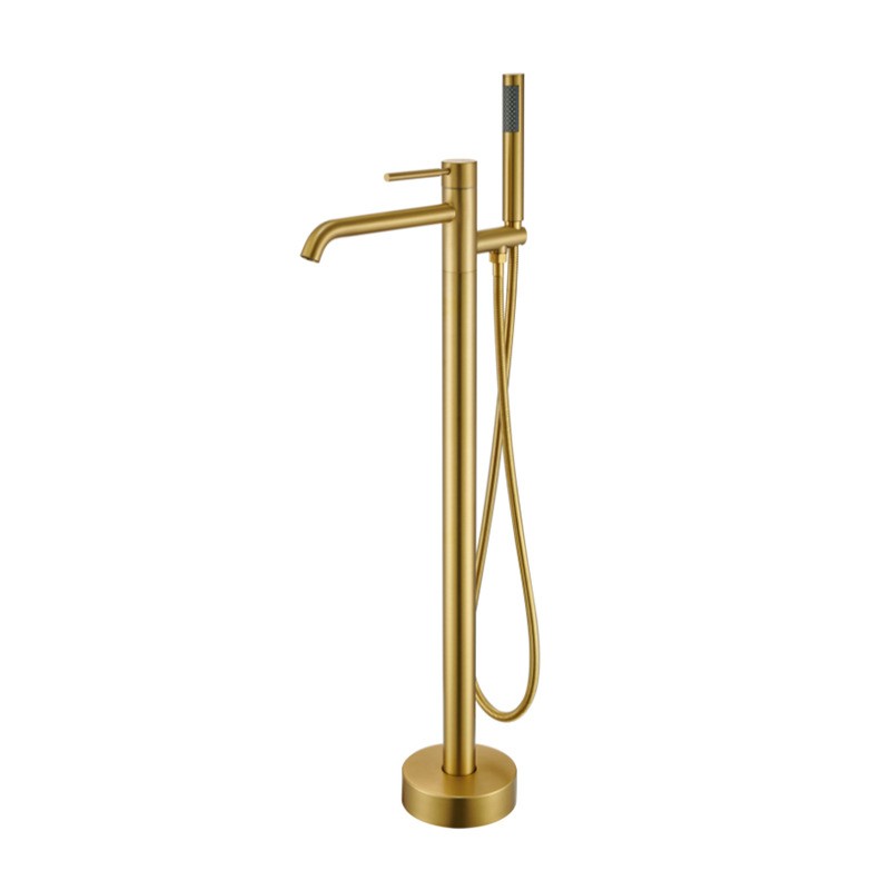 Modern Gold Freestanding Bathtub Faucet
