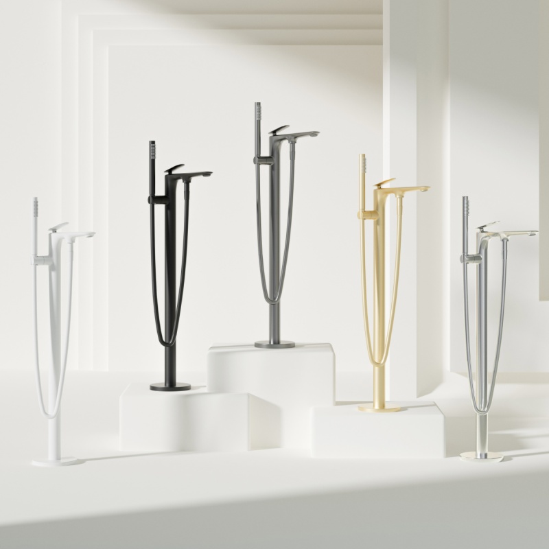 Modern Floor-Mounted Bathtub Faucet