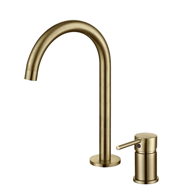 Brushed Gold Brass basin tap