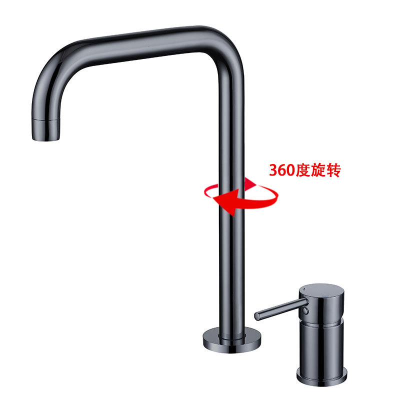 Modern matte black kitchen faucet