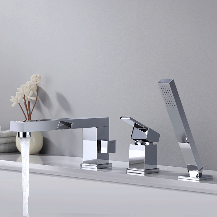 Modern Chrome Bathtub Faucet Set