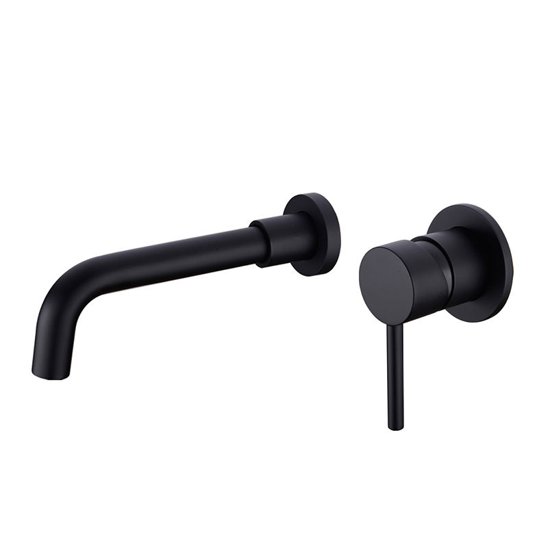 Wall-mounted rose gold faucet grey