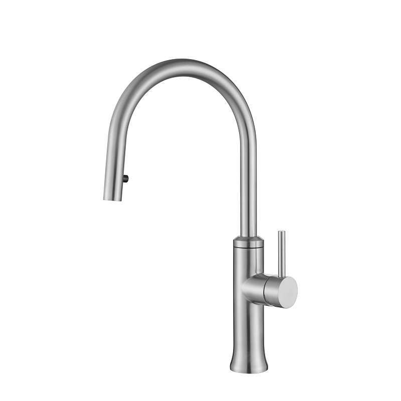 Modern stainless steel kitchen faucet