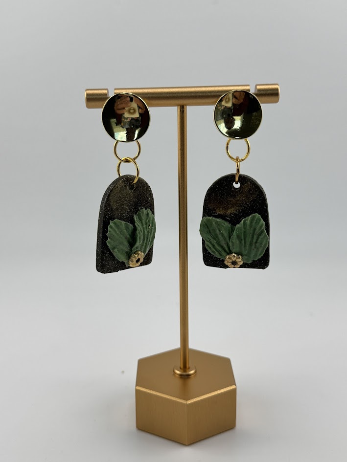 Handmade Leaf Drop Earrings