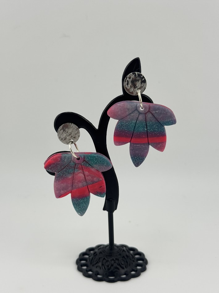 Handmade Colorful Flower Earrings