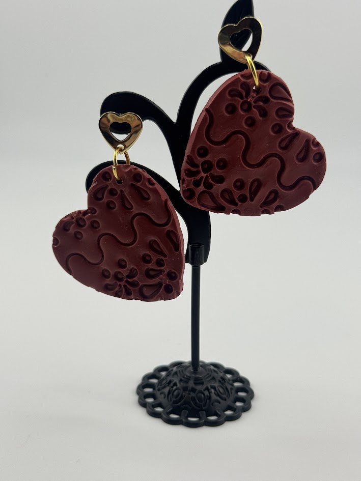 Handcrafted Heart-Shaped Earrings