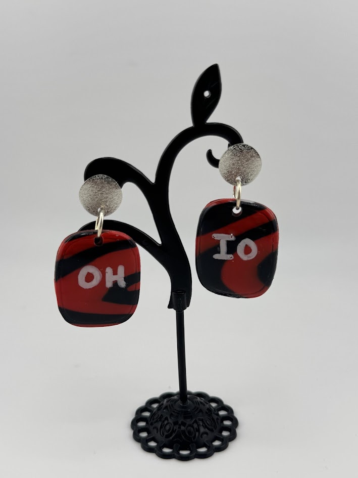 Handmade 'OH IO' Statement Earrings