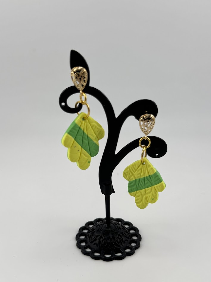 Handmade Leaf-Shaped Earrings