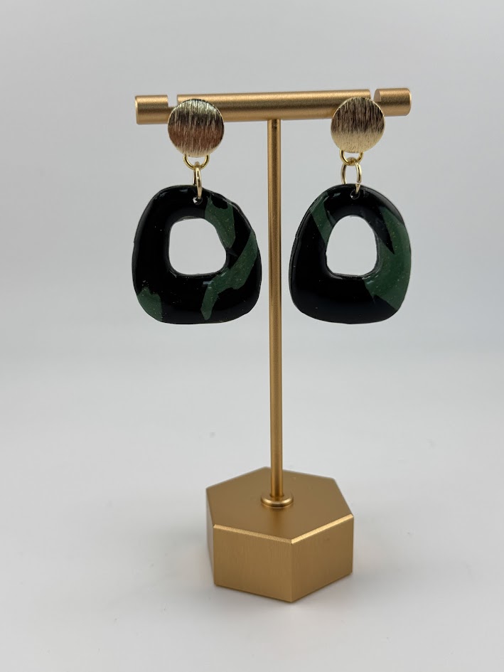 Modern Geometric Resin Earrings
