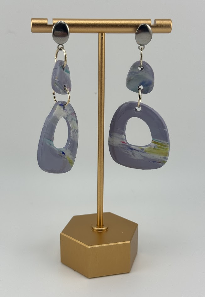 Abstract Polymer Clay Earrings