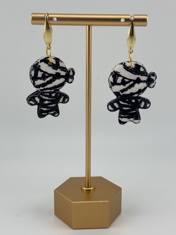 Mummy-Inspired Dangle Earrings