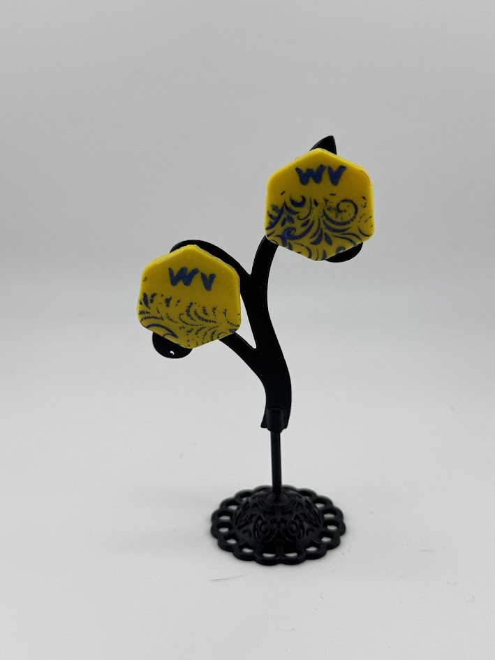 Handcrafted Yellow WV Earrings