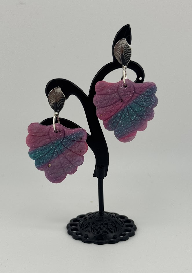 Handcrafted Leaf-Shaped Earrings