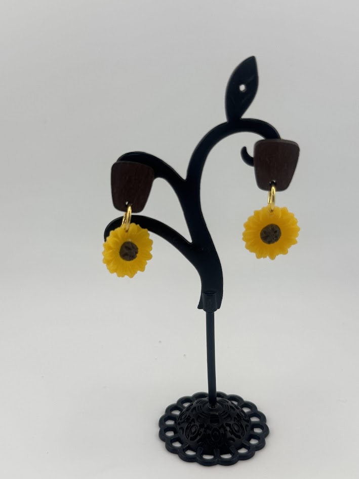 Sunflower Dangle Earrings
