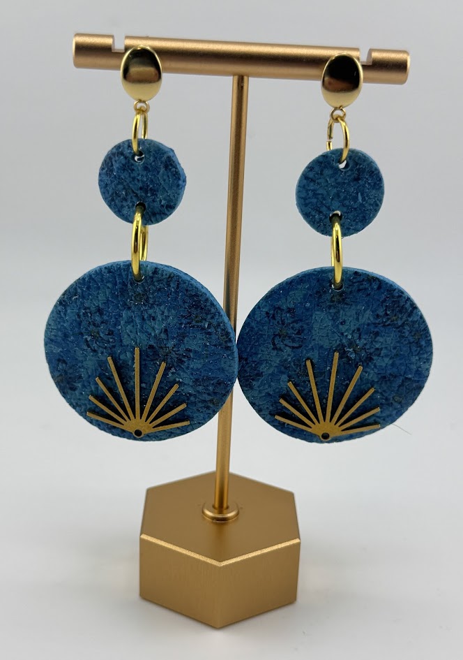 Blue Statement Earrings