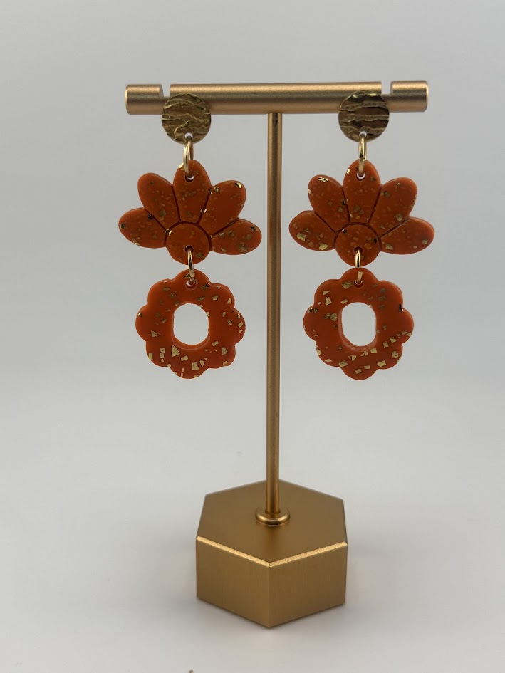 Handmade Floral Statement Earrings