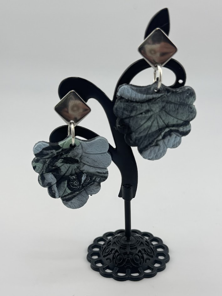 Handcrafted Marble-Effect Earrings