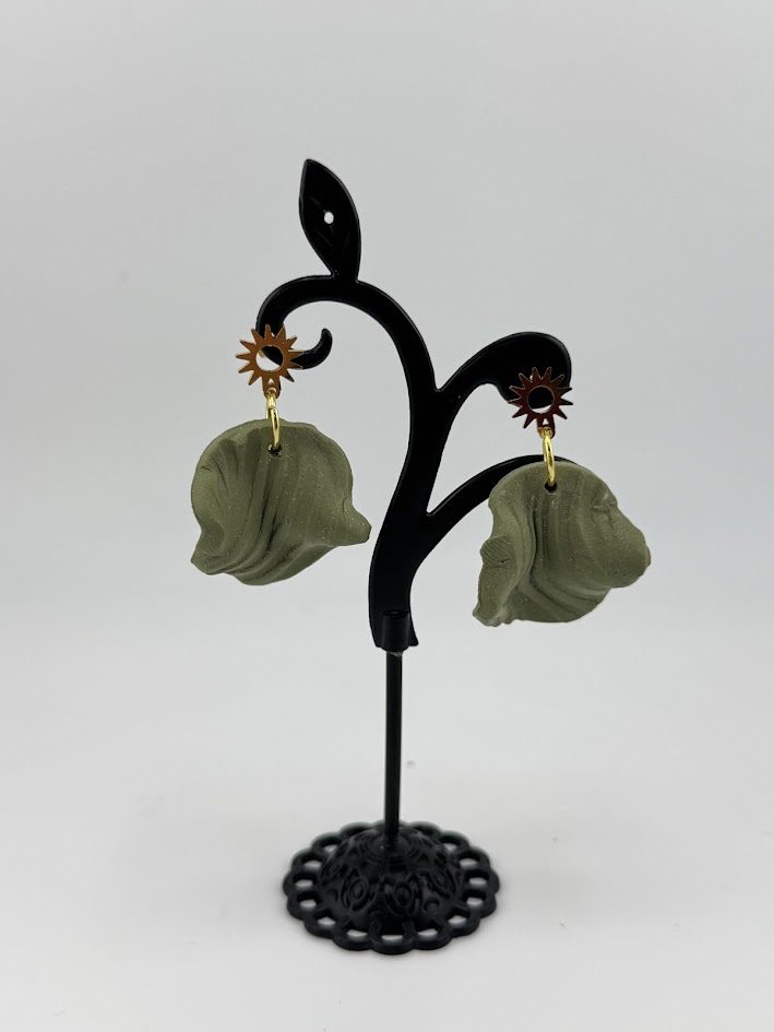 Handmade Leaf-Shaped Earrings
