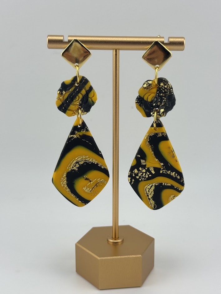 Geometric Polymer Clay Earrings