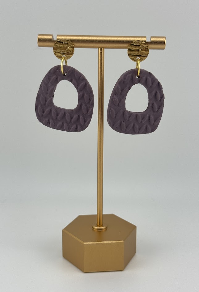 Geometric Textured Dangle Earrings