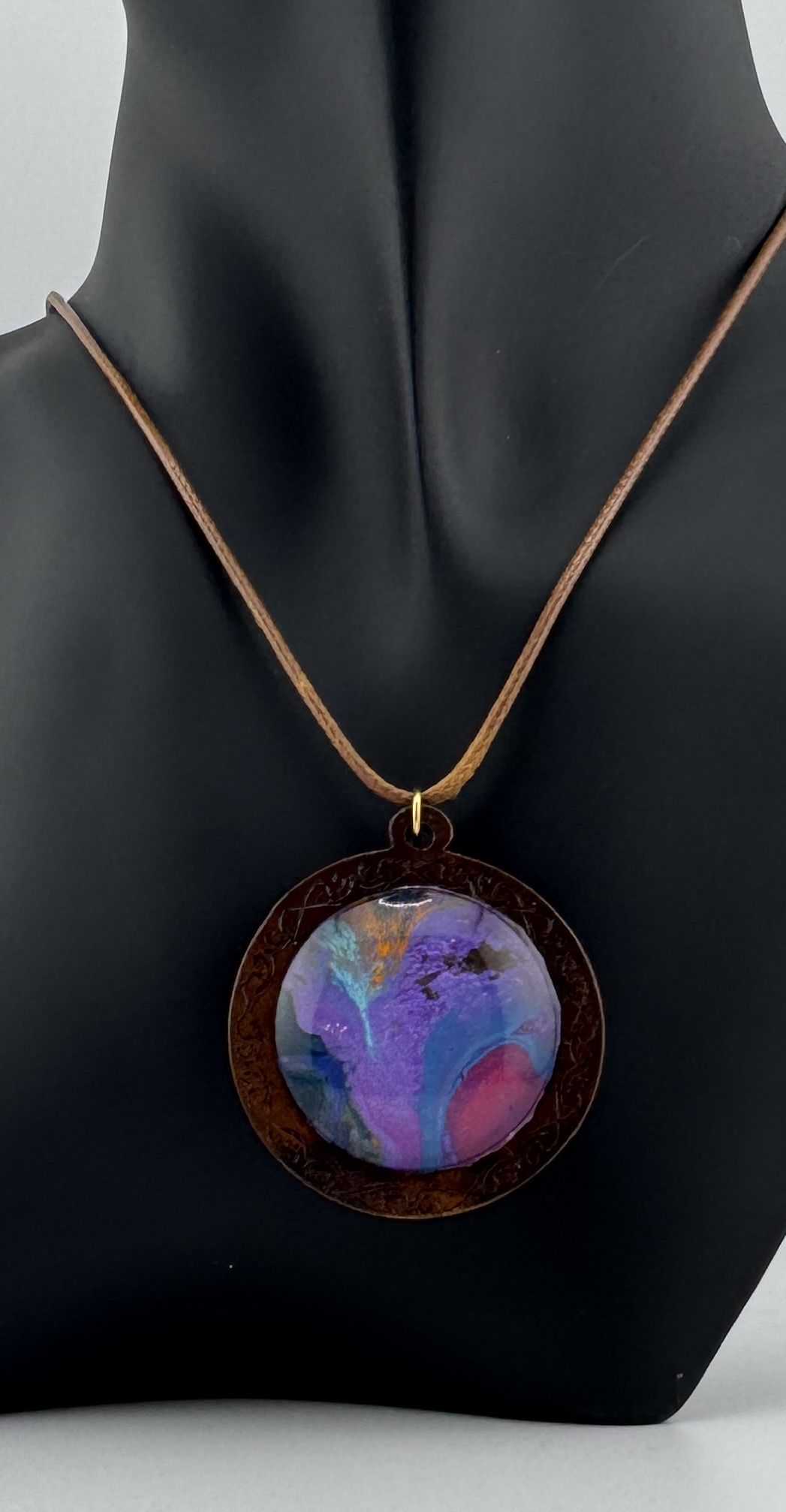 Handcrafted Fluid Art Pendant Necklace