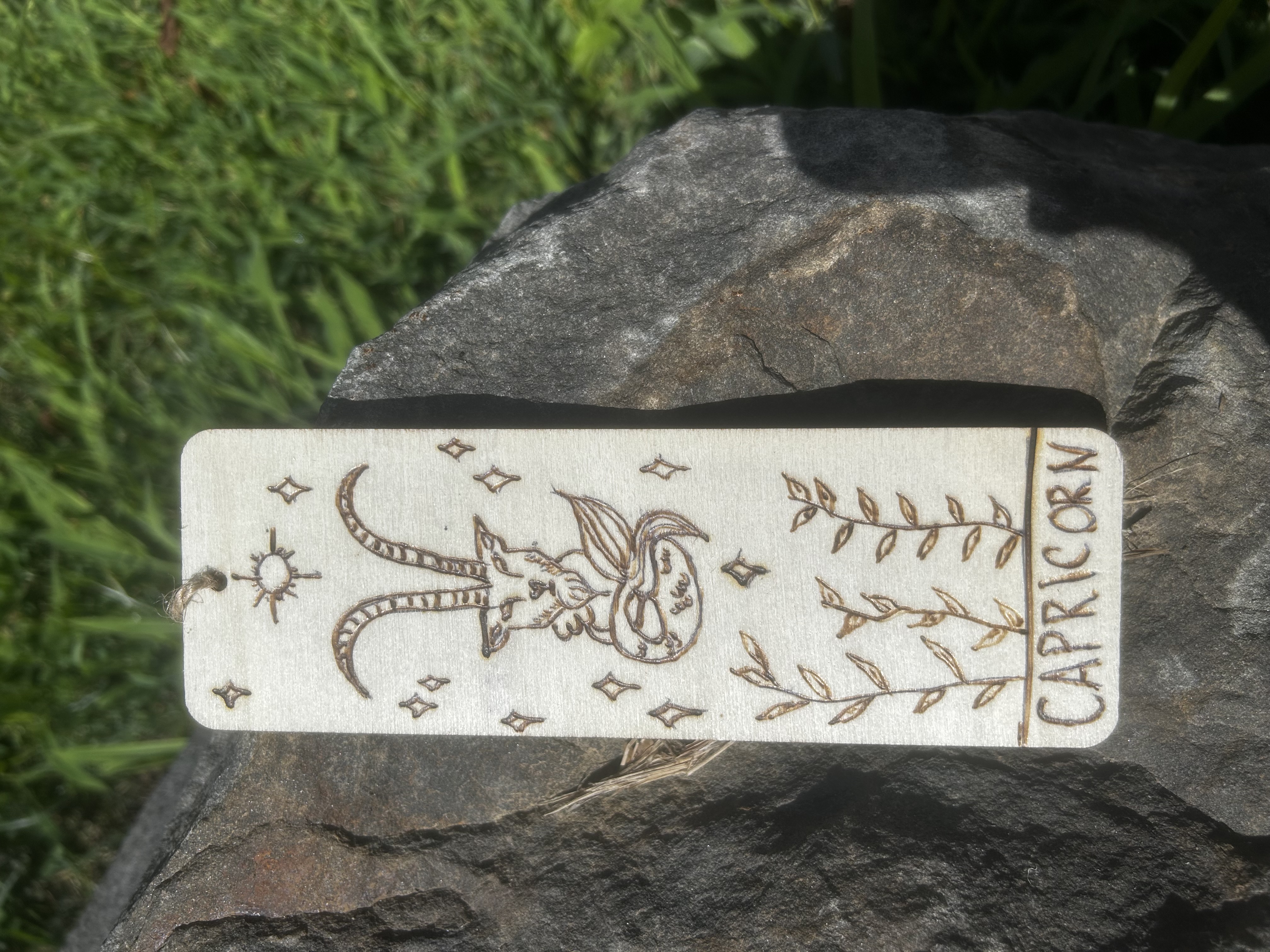 Capricorn Wooden Bookmark