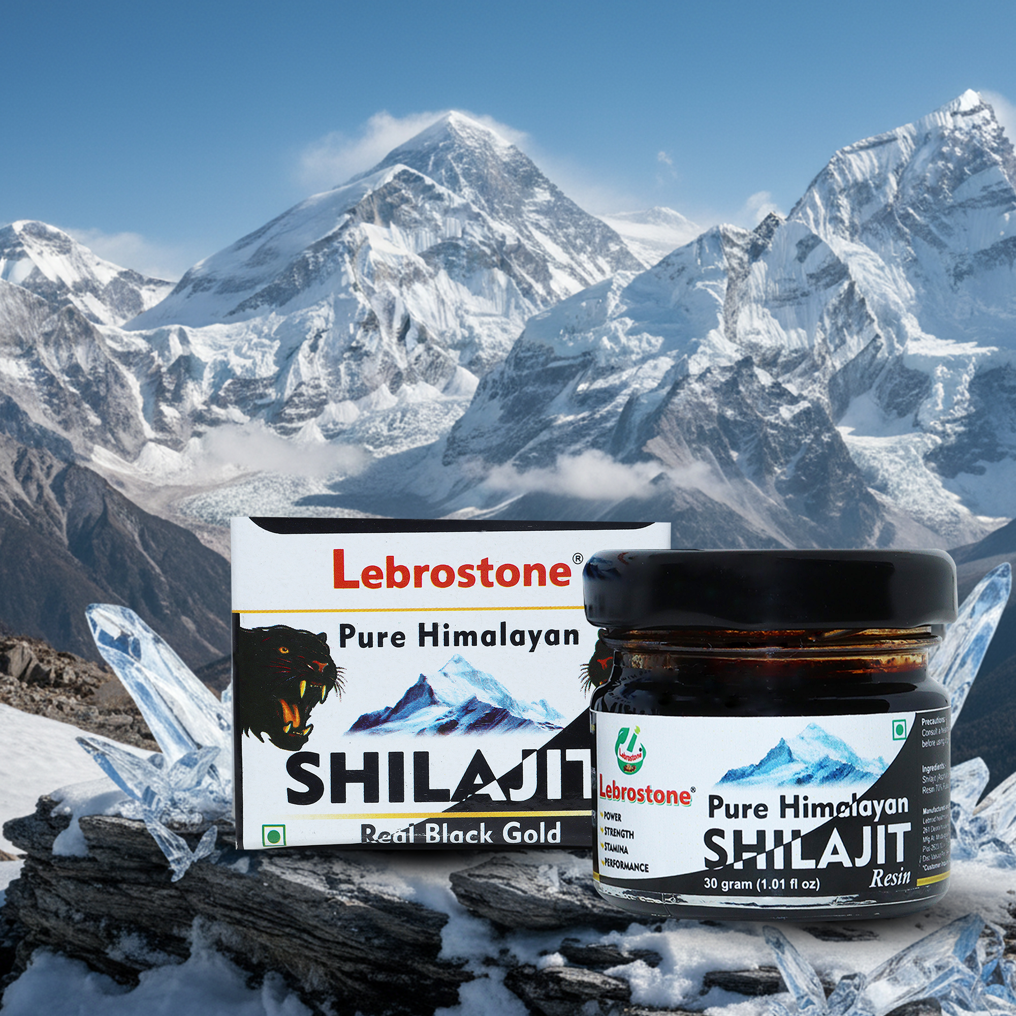 Lebrostone Pure Himalayan Shilajit Resin | Natural Energy & Testosterone Booster | 75% Fulvic Acid | Authentic Ayurvedic Rasayana | Strength, Stamina & Vitality - 30g
