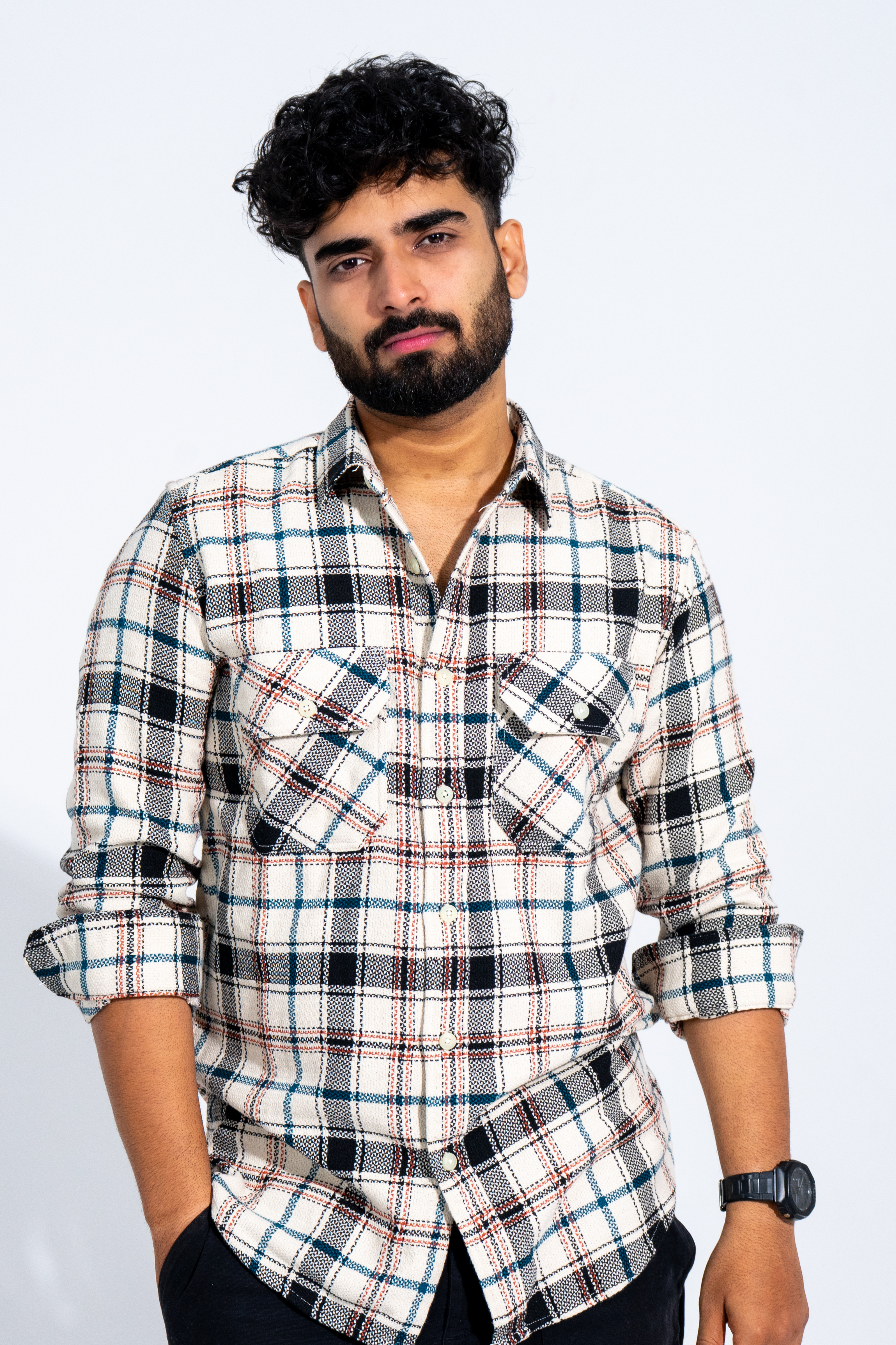 Ivory Black Frontier Flannel Shirt
