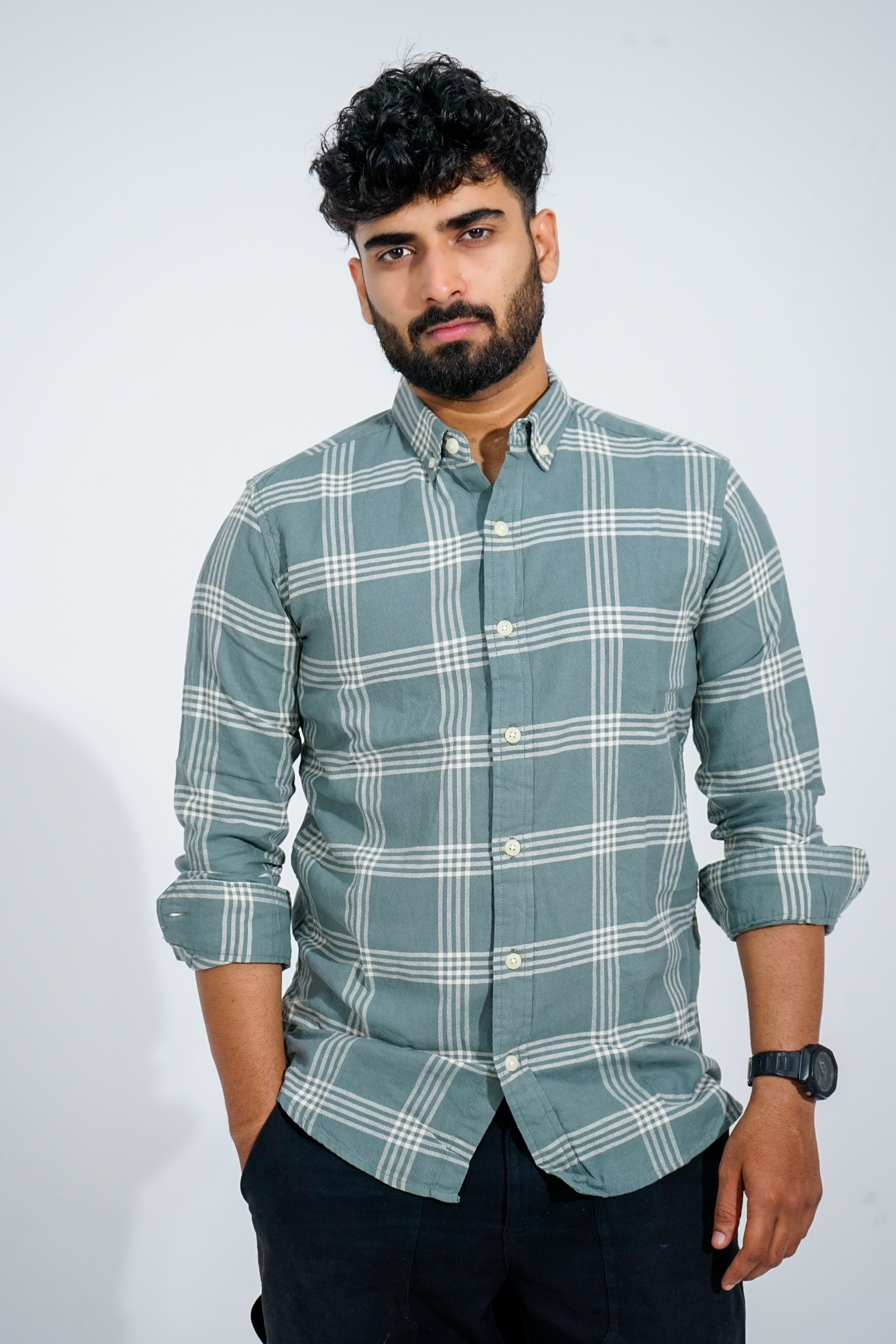 Dusty Pine Semi Formal Checkered Shirt