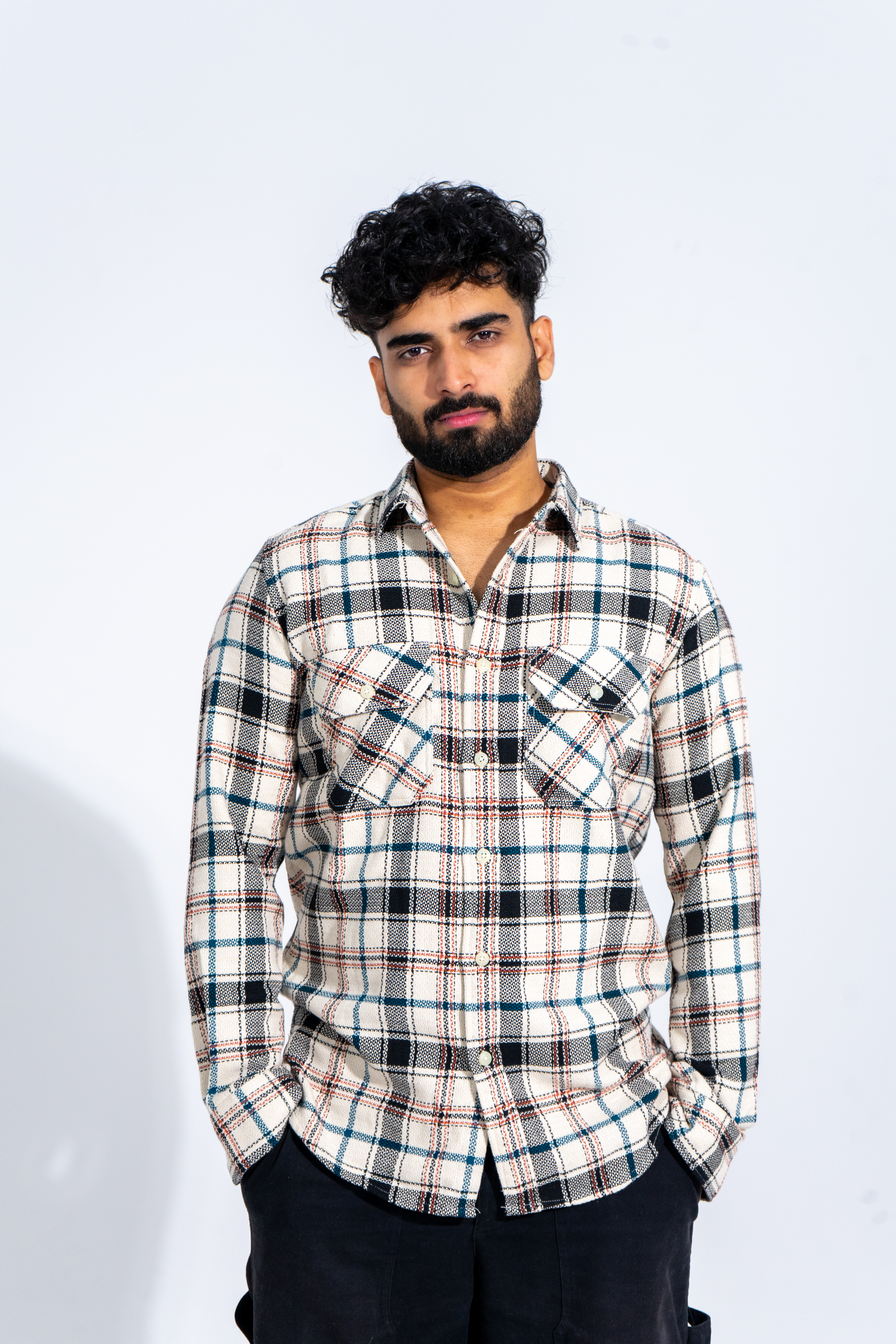 Ivory Black Frontier Flannel Shirt