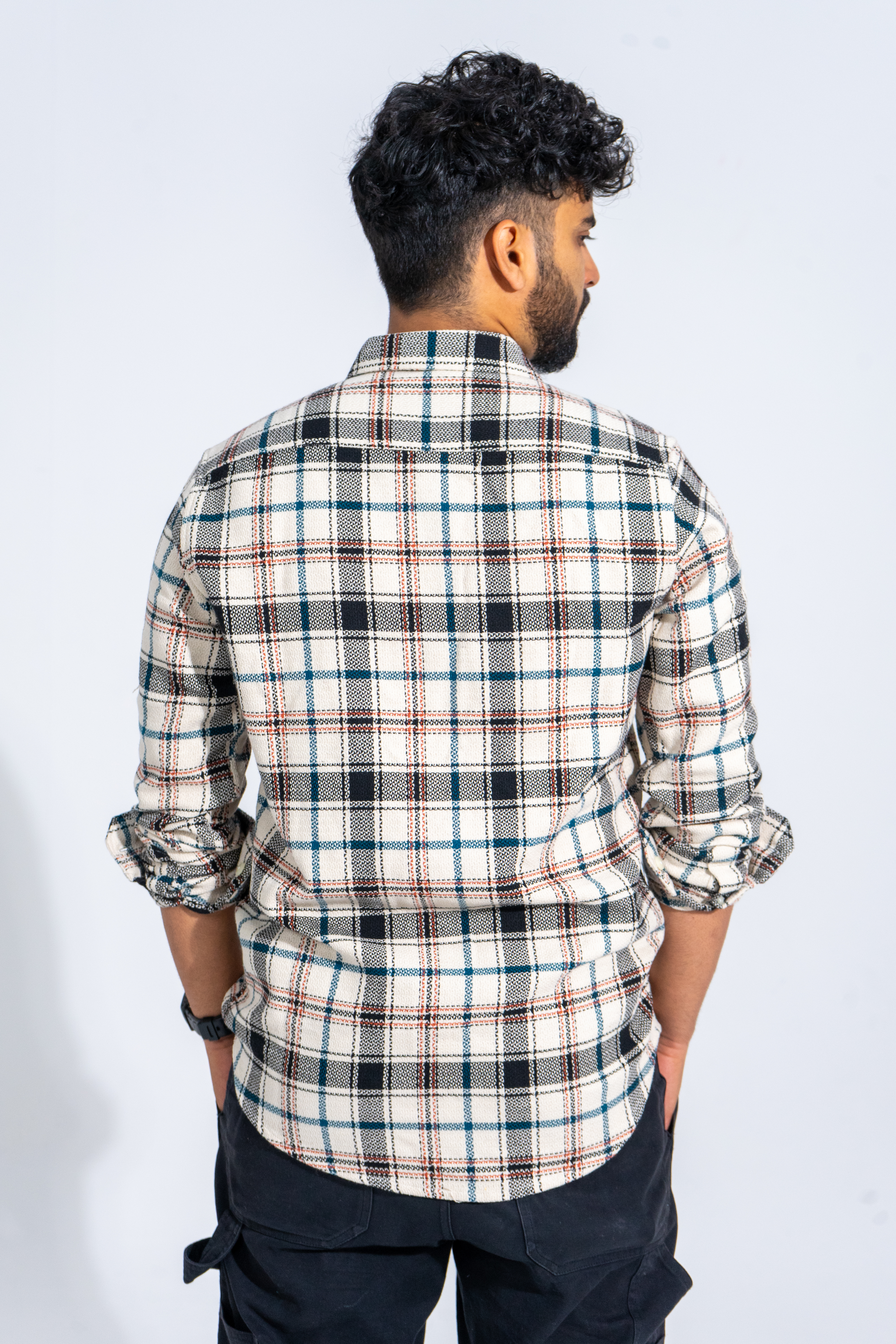Ivory Black Frontier Flannel Shirt