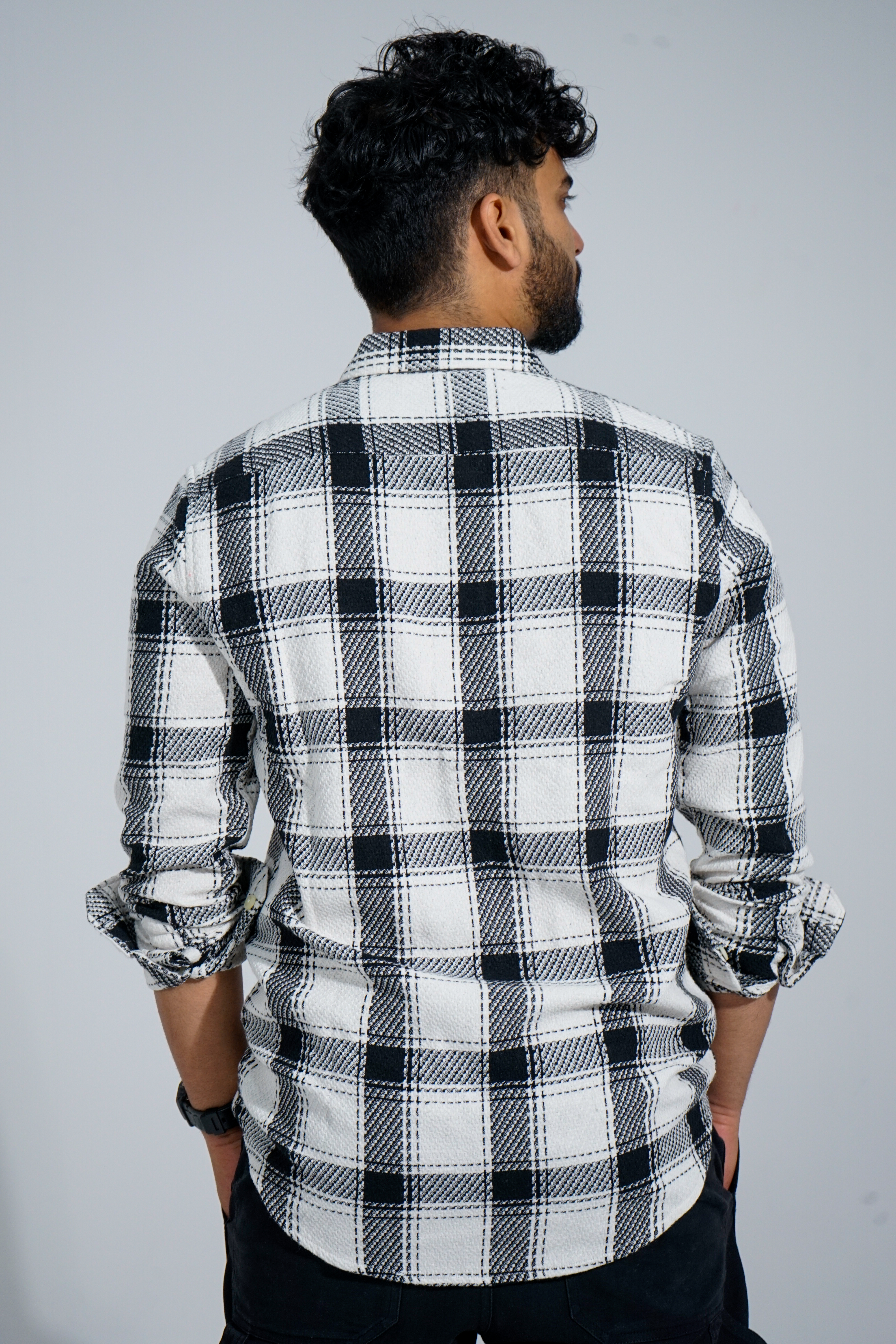 Frosted Peaks Casual Checkered Flannel Shirt – Regular Fit