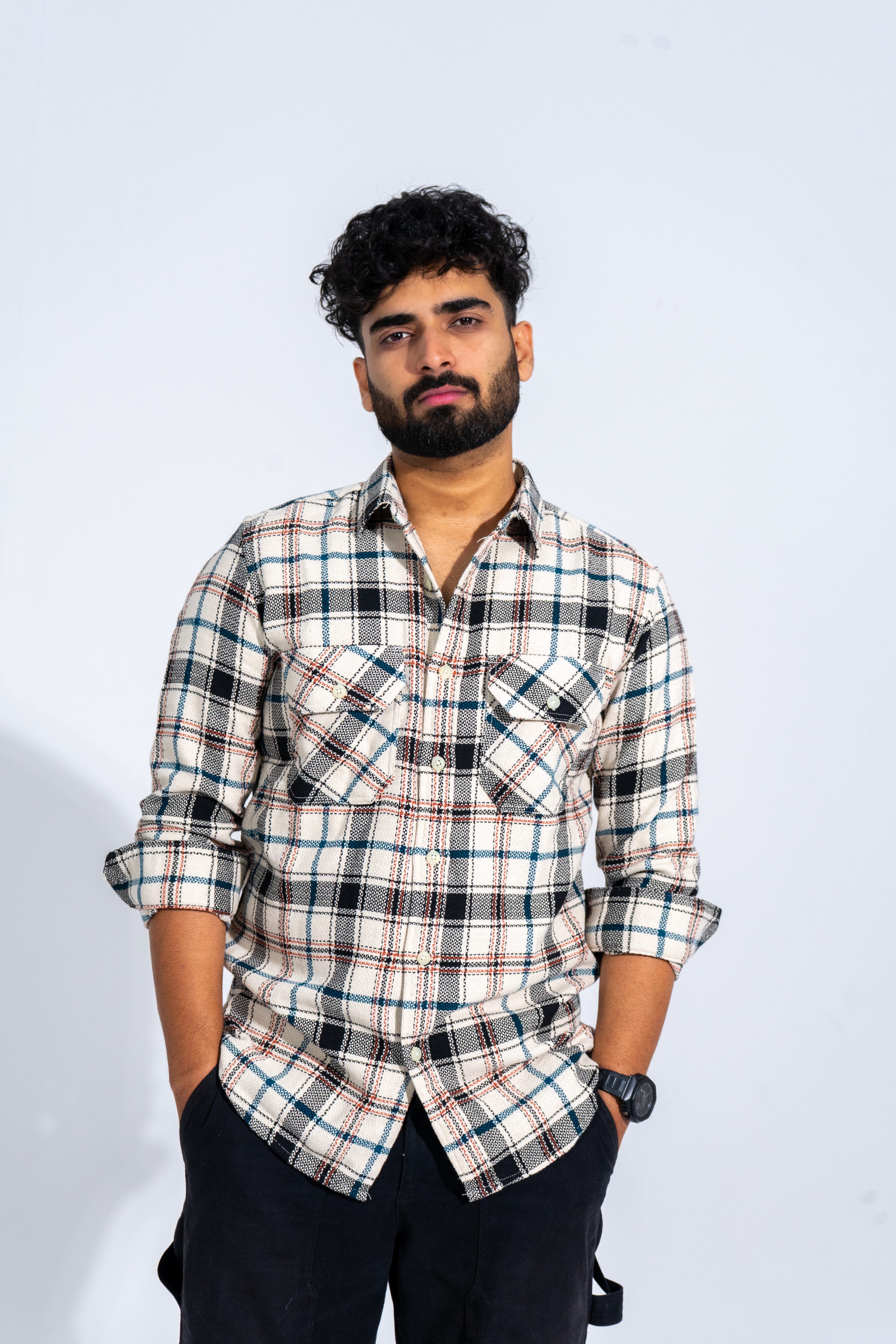 Ivory Black Frontier Flannel Shirt