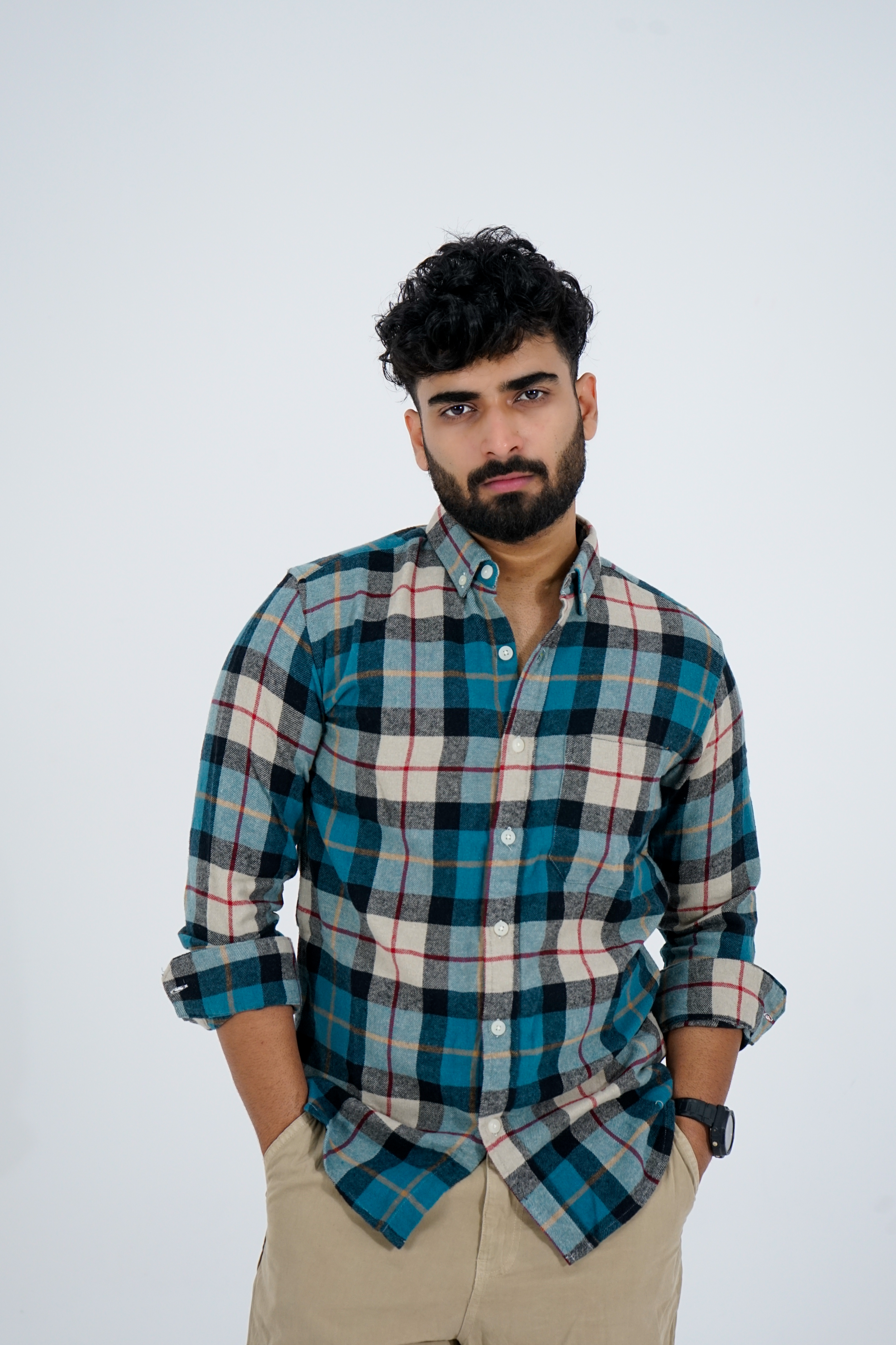 Teal Sand Classic Check Shirt