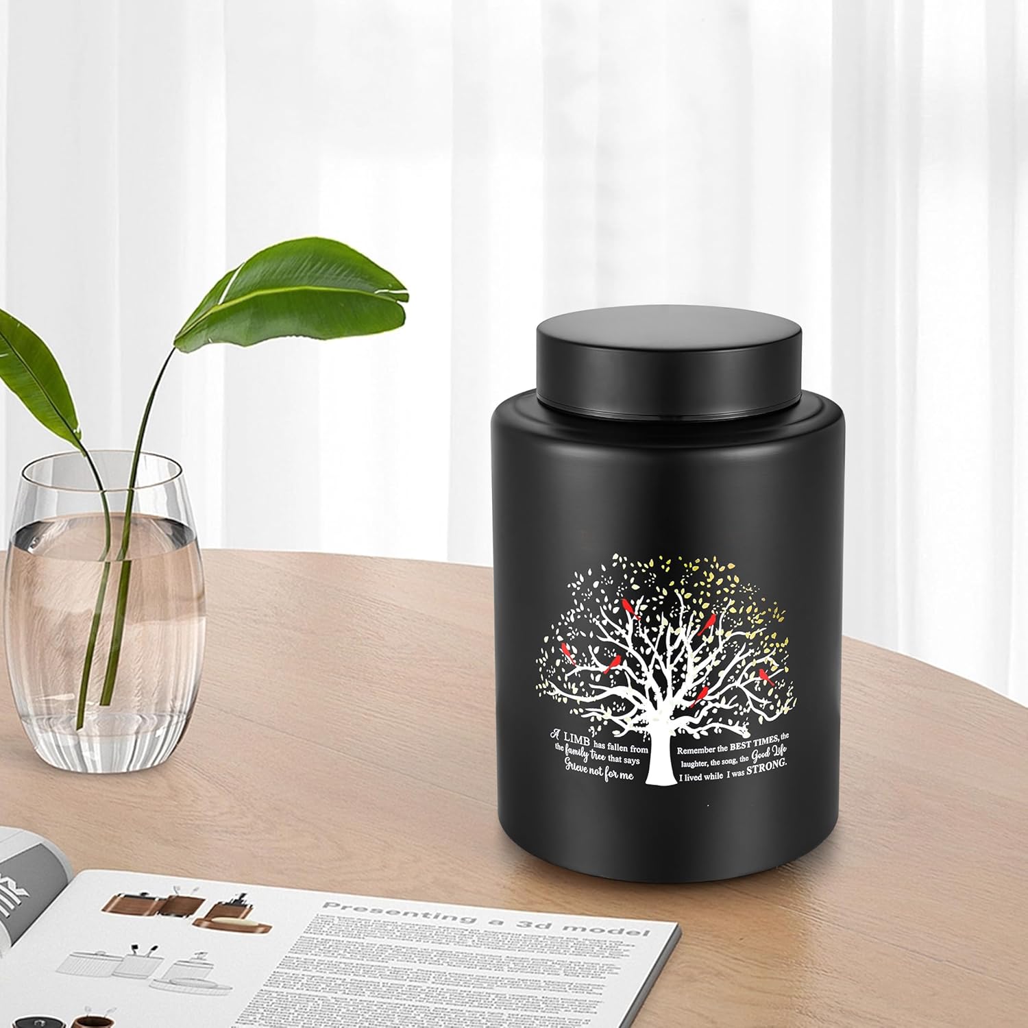 Medium Urns for Adult Human Ashes Decorative Urn for Woman Man Stainless Steel Keepsake Urns Cremation Keepsake for Ashes Big Urn for Human Ashes Life Tree