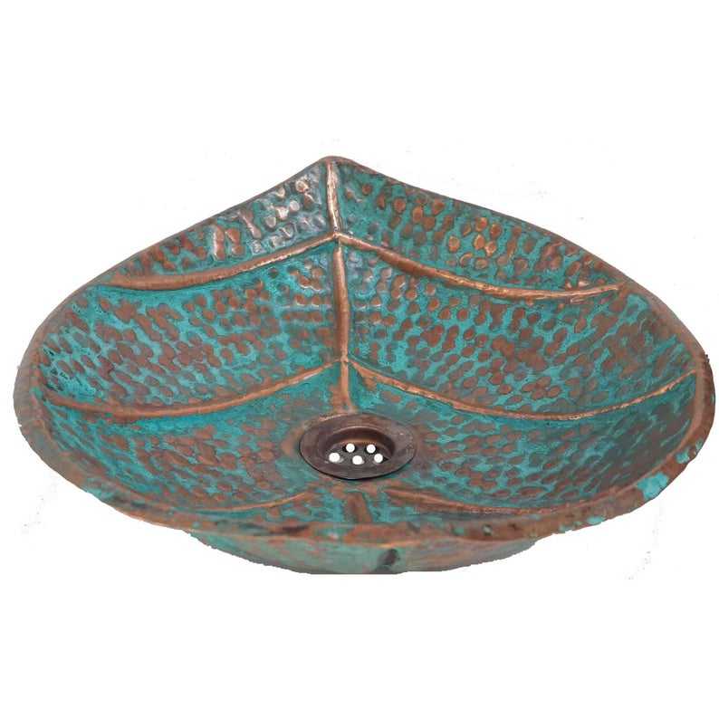 Artisan Hammered Copper Sink, Handmade Vessel Bathroom Basin, Elegant Irregular Shape Wash Sink
