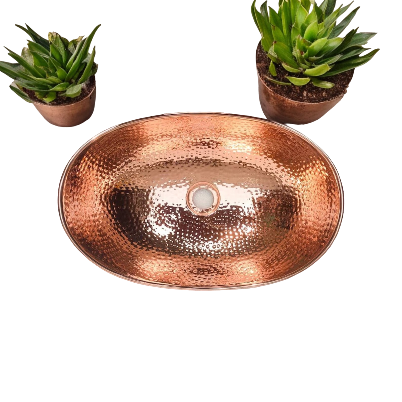 Vintage Style Copper Vessel Sink with Green Patina, Handcrafted Hammered Bathroom Wash Basin